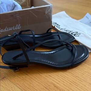Madewell Maycie Black Strappy Sandals